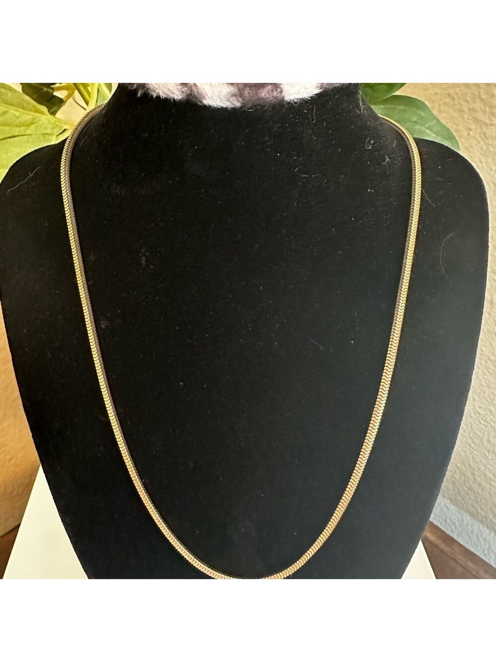 Yves Saint Laurent Vintage Square Snake Chain Necklace